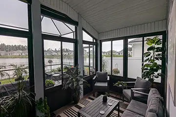 Florida room with acrylic windows by East Coast Aluminum